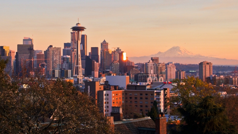 A sunset skyscape of Seattle | Now Available in Seattle Innovative and Comprehensive Mental Health Care | Mindful Health Solutions