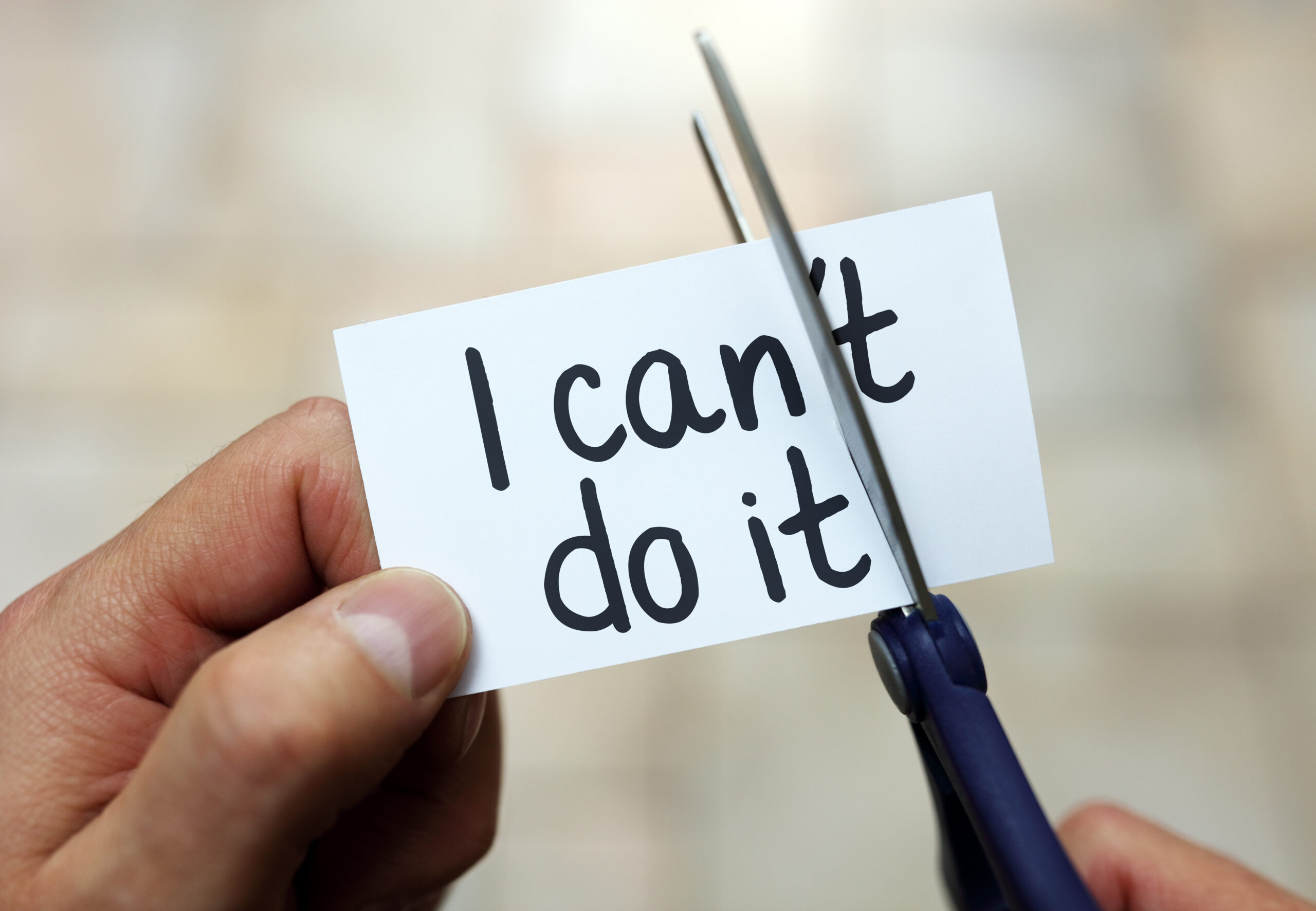 Using positive affirmations to combat depression.